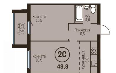 Продается 2 комн.