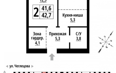 Продается 2 комн.
