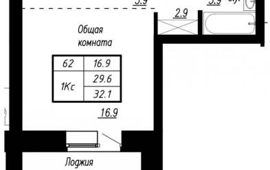 Продается 1 комн.