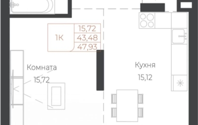 Продается 1 комн.
