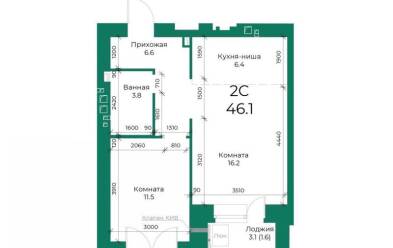 Продается 2 комн.