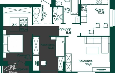 Продается 3 комн.
