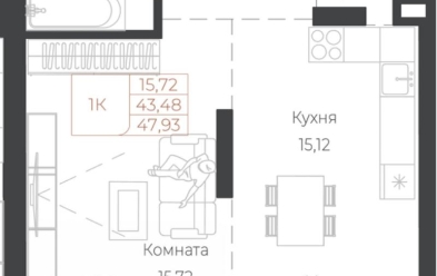 Продается 1 комн.