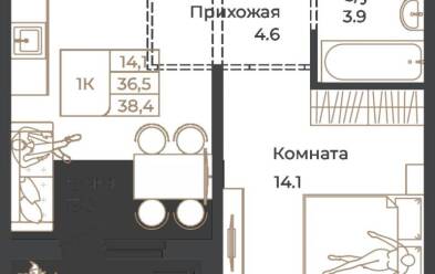 Продается 1 комн.