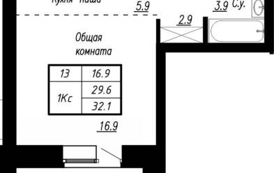 Продается 1 комн.