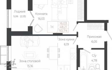 Продается 1 комн.