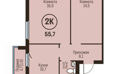 Продается 2 комн.
