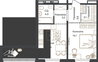 Продается 1 комн.