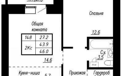 Продается 2 комн.