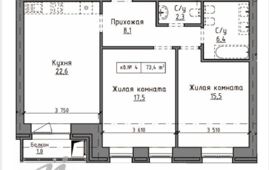Продается 2 комн.