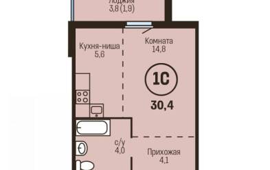 Продается 1 комн.