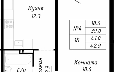 Продается 1 ком.