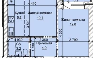 Продается 2 комн.
