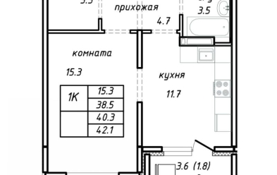 Продается 1 комн.