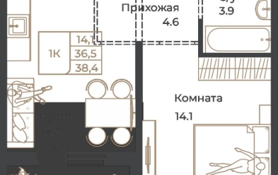 Продается 1 комн.