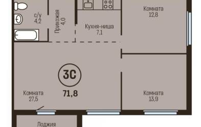Продается 3 комн.