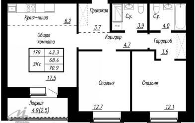 Продается 3 комн.