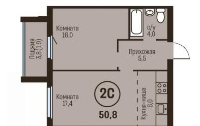 Продается 2 комн.