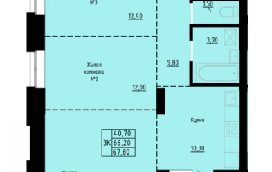 Продается 3 комн.