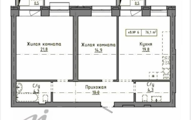 Продается 2 комн.