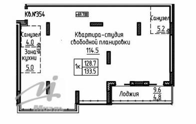 Продается 3 комн.