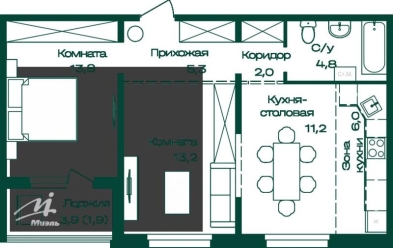 Продается 2 комн.