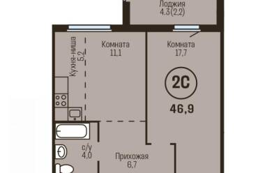 Продается 2 комн.