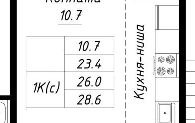 Продается 1 комн.