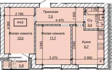 Продается 2 комн.