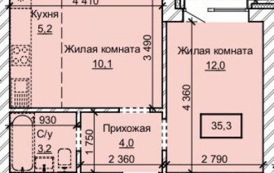 Продается 2 комн.