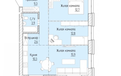 Продается 2 комн.