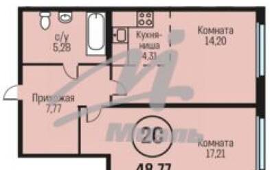 Продается 2 комн.