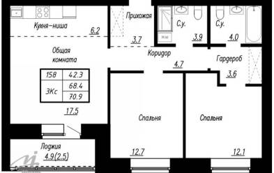 Продается 3 комн.