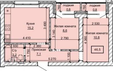 Продается 2 комн.